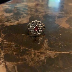 James Avery RED Garnet ring